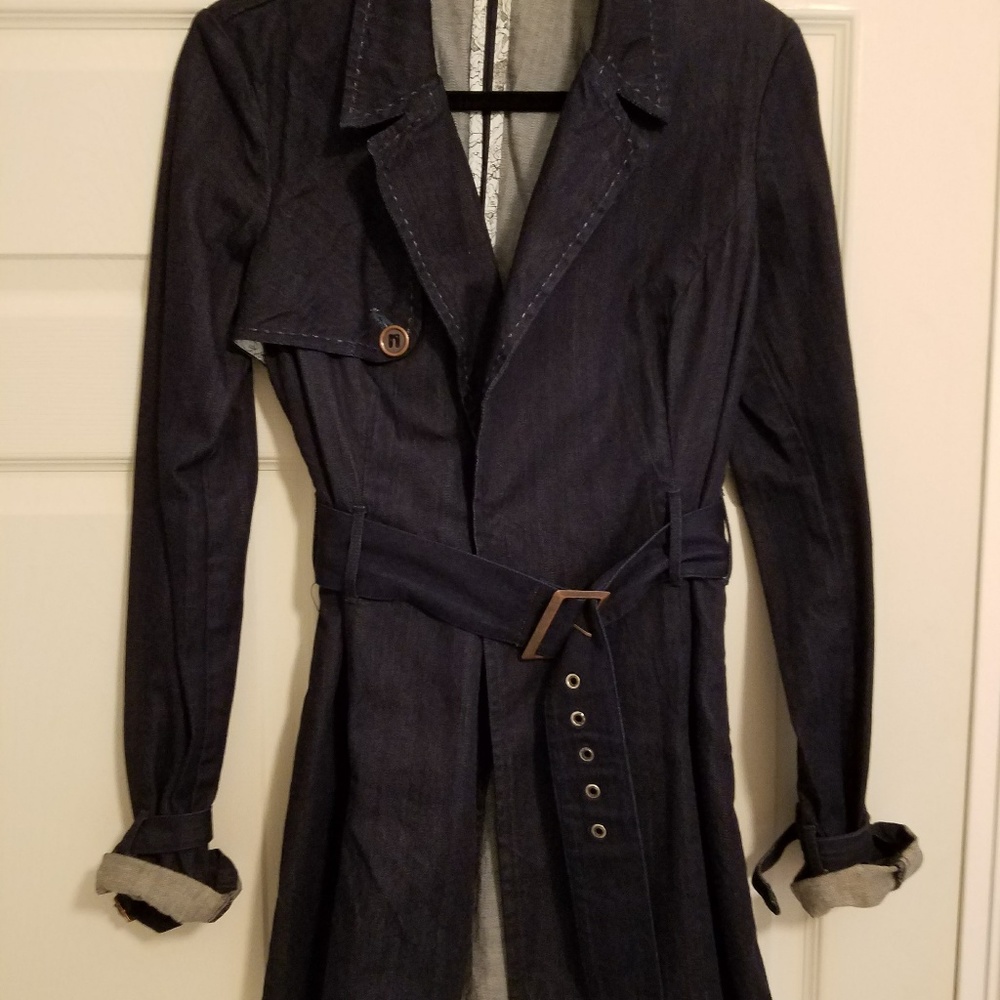 Chip $ Pepper Jean Coat with belt Size M